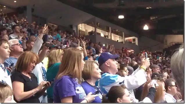 Not completely full but LOUD