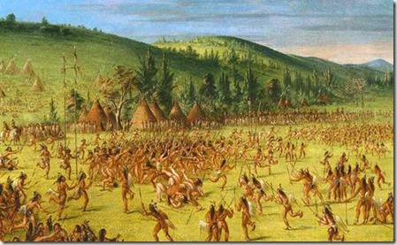 "An Indian Ball-Play" by George Catlin