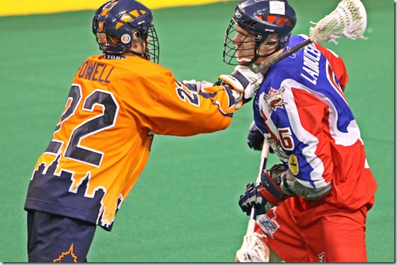 Casey Powell giving Ladouceur a totally legal check