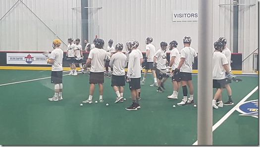 Mammoth during warmups