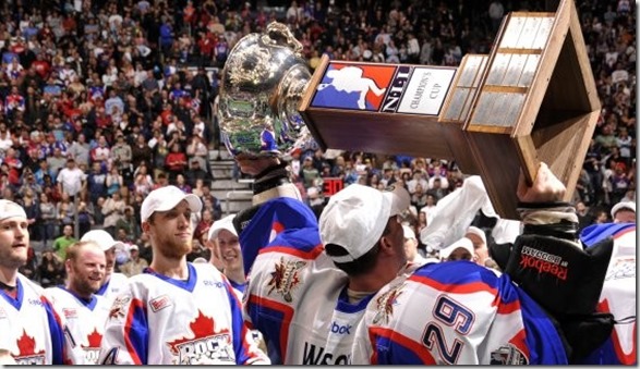 Bob Watson hoists the Champions Cup