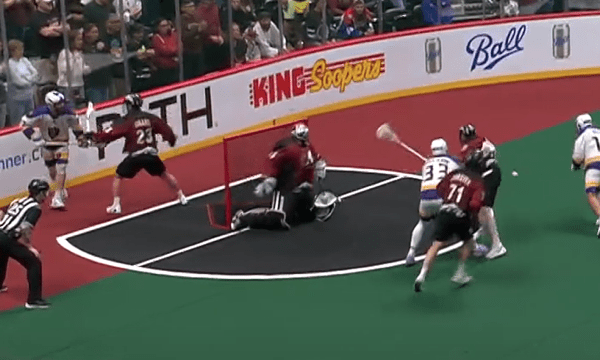 Tre Leclaire steps on the line